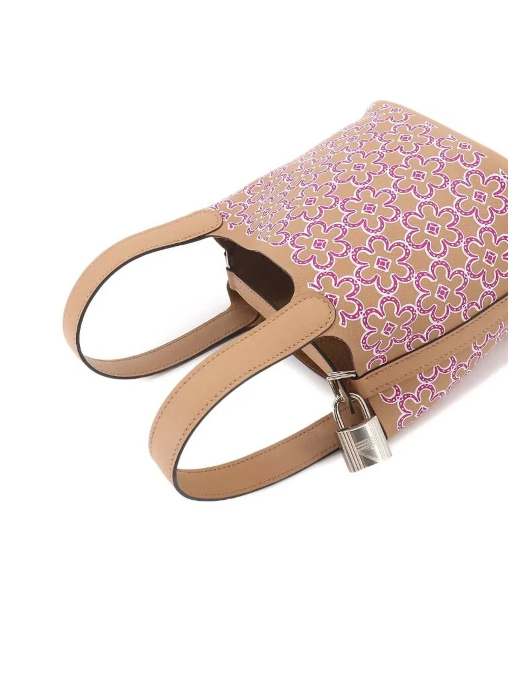Hermes Picotin Lock Micro Lucky Daisy Hand Bag Swift Chai Rose Blanc